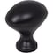 Elements 1-1/8" Overall Length Matte Black Oval Merryville Cabinet Knob 897MB - alternate 1